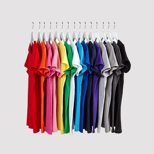Blank T‑shirt color range – 36 colors for screen printing, sizes XS–3XL | YUGOLD